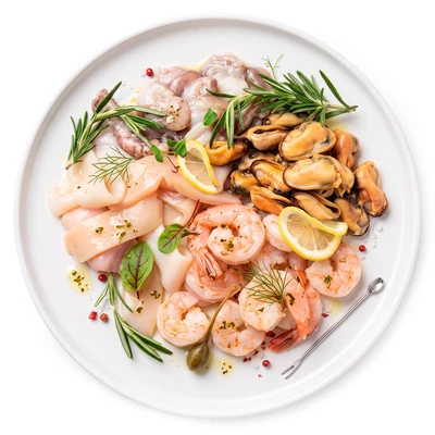 Ассорти из морепродуктов 400г-0}