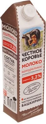 Молоко Честное коровье фермерское 3,2% жир., 1кг-1}