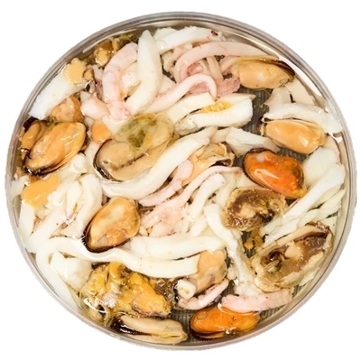Коктейль из морепродуктов в масле Морская звезда Деликатеска 150г -0}