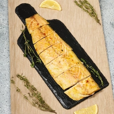 Скумбрия горячего копчения с пряностями филе с кожей Деликатеска 150г-0}