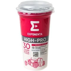 Напиток кисломолочный обезжиренный Exponenta high-pro со вкусом Малина-банан 250г