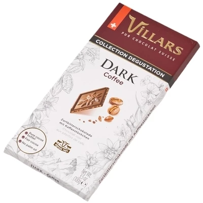 Шоколад Villars темный с хрустящей кофейной крошкой Швейцария 100г-1}