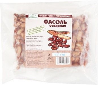 Фасоль отварная красная 450г