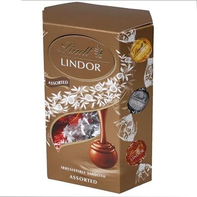Набор конфет Ассорти в горьком, молочном и белом шоколаде Lindor 200г-1}