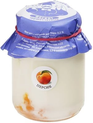 Йогурт термостатный Персик 3,2% жир, 250мл-0}