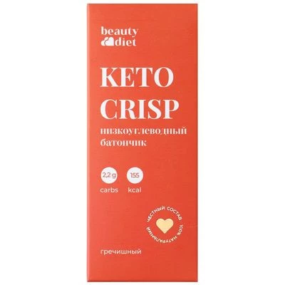 Батончик низкоуглеводный Keto Crisp Гречишный без сахара 35г-0}