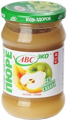 Пюре яблочно-грушевое без добавления сахара стерилизованное Будь здоров 280г-0}
