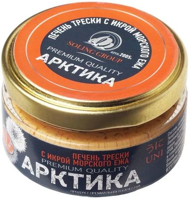 Печень трески с икрой морского ежа 40г-0}