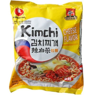 Лапша быстрого приготовления Кимчи Рамен с сырным вкусом Китай 120г-0}