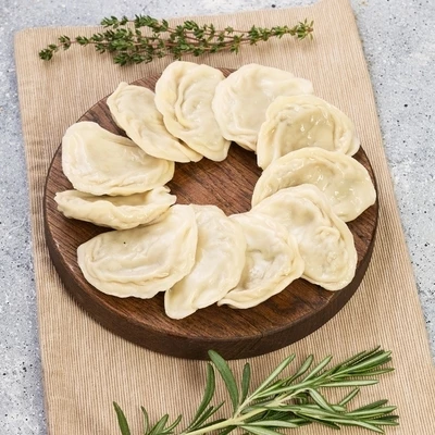 Вареники постные с картофелем и грибами Деликатеска 250г-1}