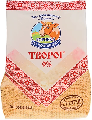 Творог Коровка из Кореновки 9% жир., 300г РАСПРОДАЖА-0}