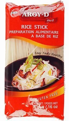 Лапша рисовая 1 мм Aroy-D Таиланд 454г -0}