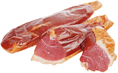 Филе грудки утки сырокопченое на коже ~250г-0}