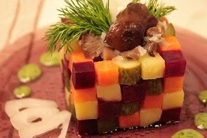Винегрет "Кубик" с маринованными грибами