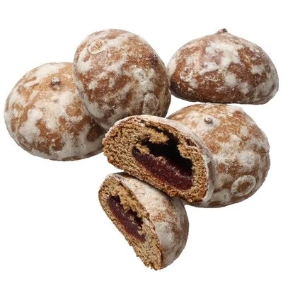 Пряники заварные глазированные с фруктовой начинкой Клюква 300г-1}