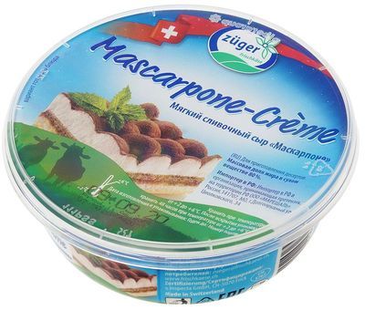 Сыр Маскарпоне 80% жир., 250г - купить в Москве по выгодной цене в ...