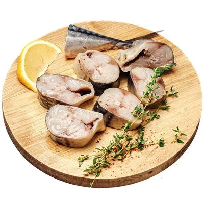 Скумбрия слабосоленая кусочки Деликатеска 300г-1}