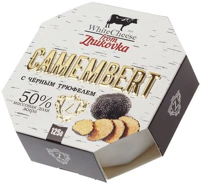 Сыр Камамбер с черным трюфелем 50% жир. White Cheese from Zhukovka 125г-0}
