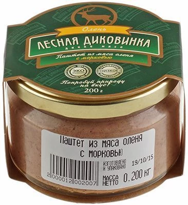Паштет из мяса оленя с морковью 200г-0}