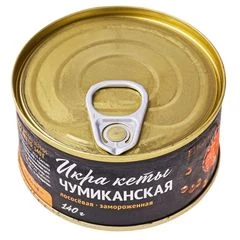 Икра красная кеты чумиканской замороженная без консервантов 140г