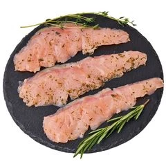 Лосось атлантический слабосоленый с укропом филе-слайсы Деликатеска 100г