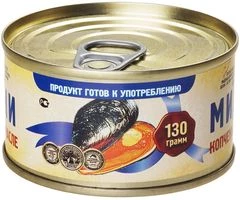 Мидии копченые в масле 130г