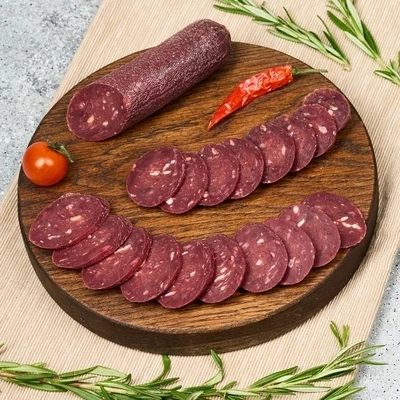 Колбаса сыровяленая Охота из медведя Деликатеска 200г-1}