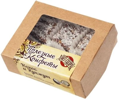 Конфеты без сахара Кокос и кунжут 100г-1}