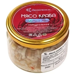 Мясо краба в собственном соку Деликатеска 200г