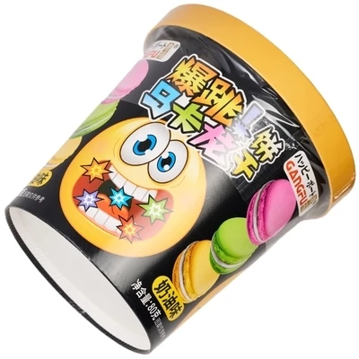 Печенье-сэндвич Макарон с кремовым вкусом и взрывной карамелью Китай 80г-1}