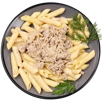 Печень по-строгановски с макаронами Деликатеска 250г-0}