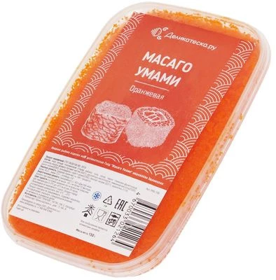 Икра Масаго умами оранжевая замороженная Деликатеска 150г-1}