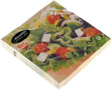 Салфетки бумажные Греческий салат 3-сл, 33х33см, 20шт