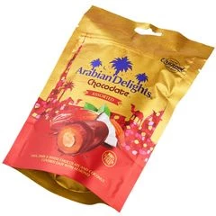 Конфеты Ассорти Финики с миндалем в молочной, белой и темной шоколадной глазури ОАЭ 70г
