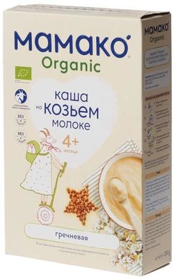 Каша детская гречневая Organic на козьем молоке без сахара и глютена с 4 месяцев 200г-1}