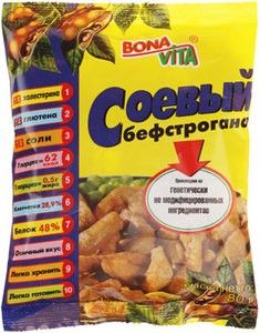 Соевое мясо Бефстроганов 80г
