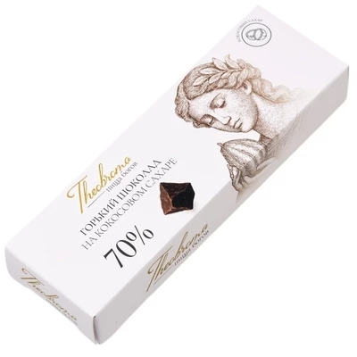 Шоколад горький 70% на кокосовом сахаре Пища богов 30г-0}