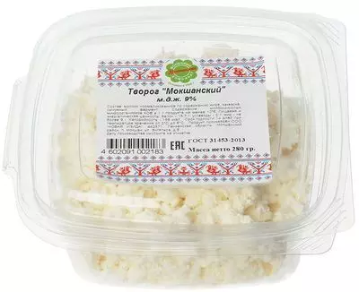 Творог Мокшанский 9% жир. 14 суток 280г купить в Москве с доставкой на ...