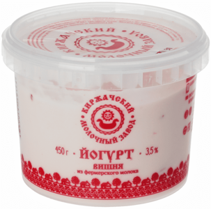 Йогурт густой вишневый 3,5% жир., 450г
