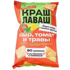 Чипсы из лаваша Краш Лаваш Сыр томат и травы 80г
