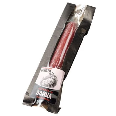 Колбаса сыровяленая Охота из зайца Деликатеска 200г-1}