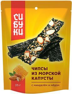 Чипсы с миндалем и медом Сибуки 25г