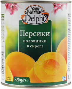 Персик половинки в сиропе 820г