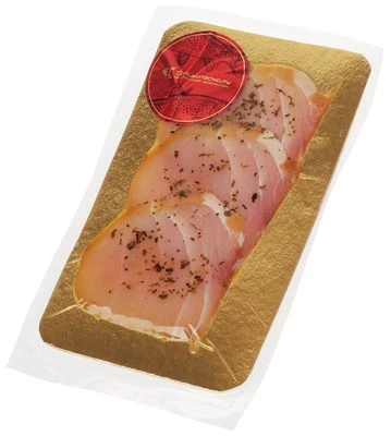 Марлин атлантический голубой холодного копчения с базиликом, оливковым маслом и чесноком филе-ломтики 100г-1}