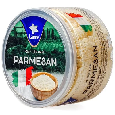 Сыр твердый Пармезан тертый Laime 40% жир. 100г-0}