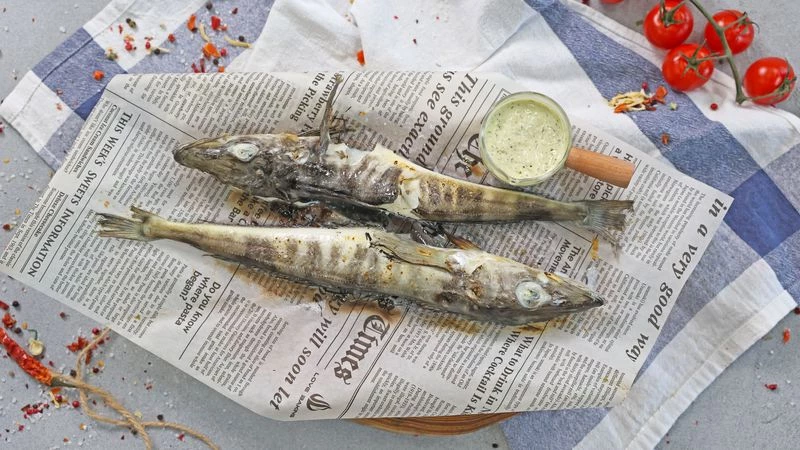 Ледяная рыба запеченная с соусом  тартар