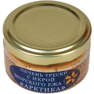Печень трески с икрой морского ежа 40г-1}