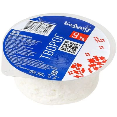 Творог 9% жир. Беллакт Белоруссия 280г-0}