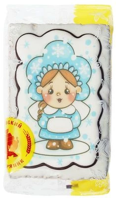 Пряник Снегурочка в голубом с грецким орехом и вареной сгущенкой 130г-0}