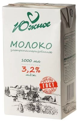 Молоко Южное 3,2% жир., 1л-1}